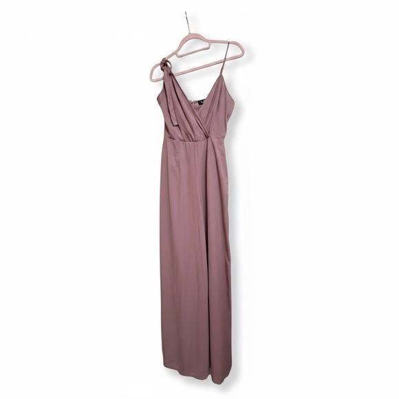 Lulus Mauve Tie Strap Wide Leg Jumpsuit Size Small - Picture 9 of 12
